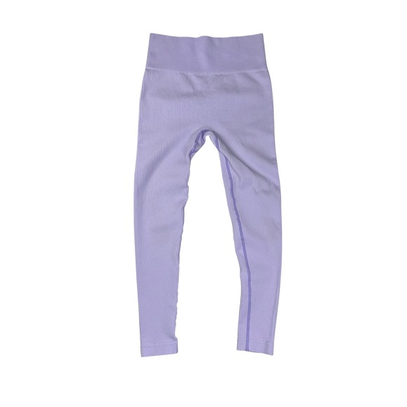 Unbranded Pants - Unbranded Lavender Ribbed High Waisted Scrunch Butt Seamless Leggings Purple M